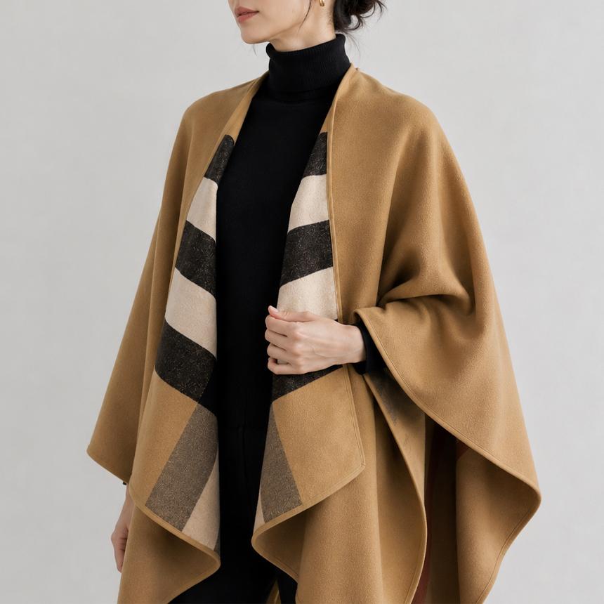 BURBERRY Women's Reversible Poncho Cape 40294061 40294041 40294051