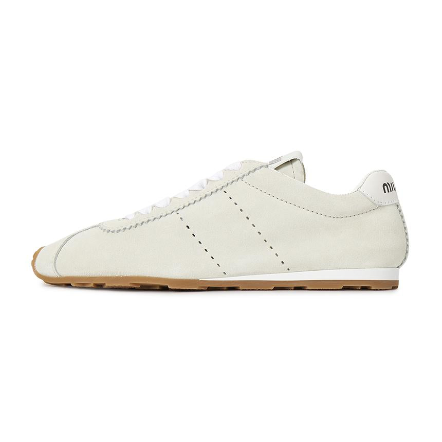 Miu Miu Plume Women’s Low-Top Sneakers Black Leather