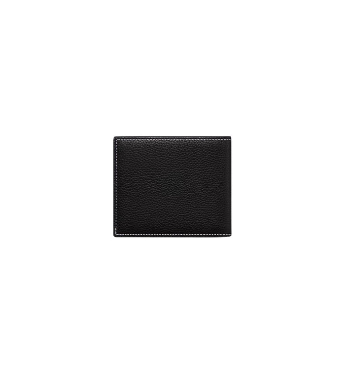 DIOR Saddle Bifold Wallet Marquetry Leather Men’s Black