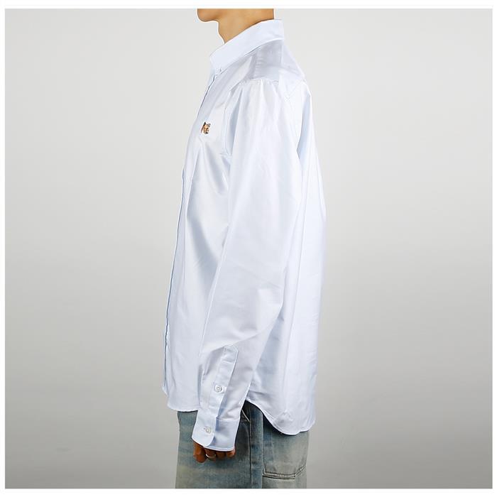 Maison Kitsune Mini Fox Head Classic BD Long Sleeve Shirt MM00413WC2010 P410