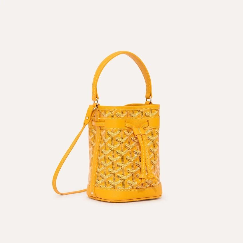 GOYARD Women Petit Flot Mini Bucket Bag Mint Green Tote PEFLOTMINTY08 CL08 P