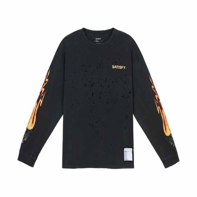 SATISFY Aged Black MothTech Long Sleeve T-Shirt 11073 AB TRK