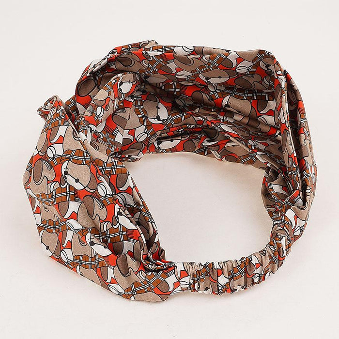 BURBERRY Thomas Bear Print Knot Headband Kids B6101