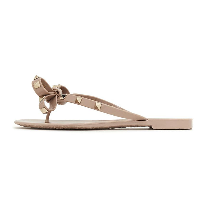 VALENTINO Rockstud Women's Jelly Thong Sandals Pink
