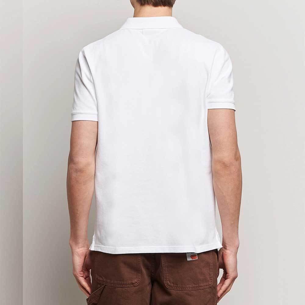 Maison Kitsune Fox Patch Regular Polo T-Shirt White