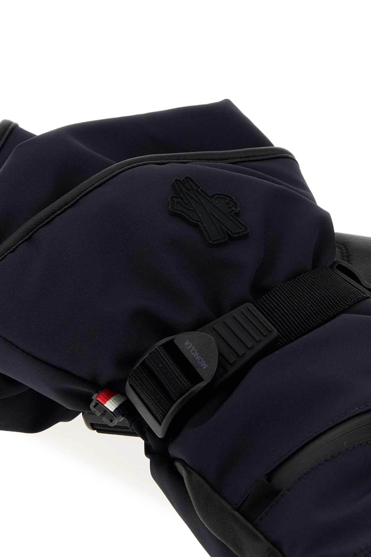 Moncler Nylon Down Gloves Navy Men’s