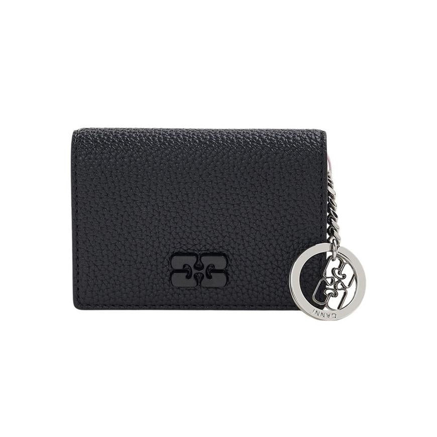 GANNI Women’s Grain Leather Flap Card Holder A7278 099