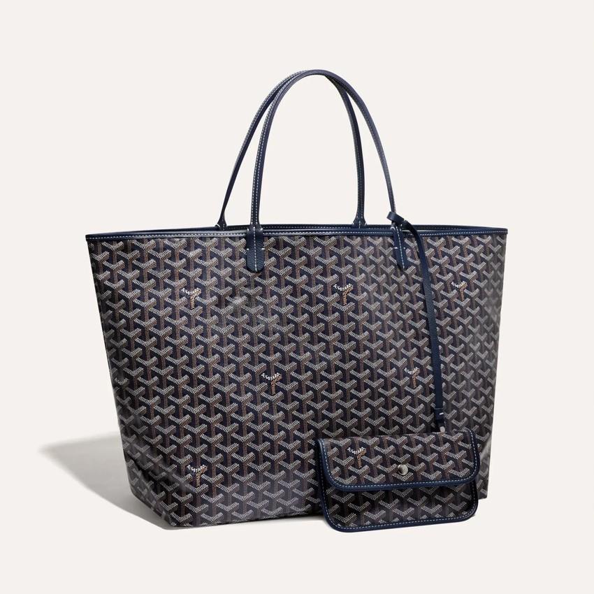 GOYARD Saint Louis GM Navy Tote Bag for Women