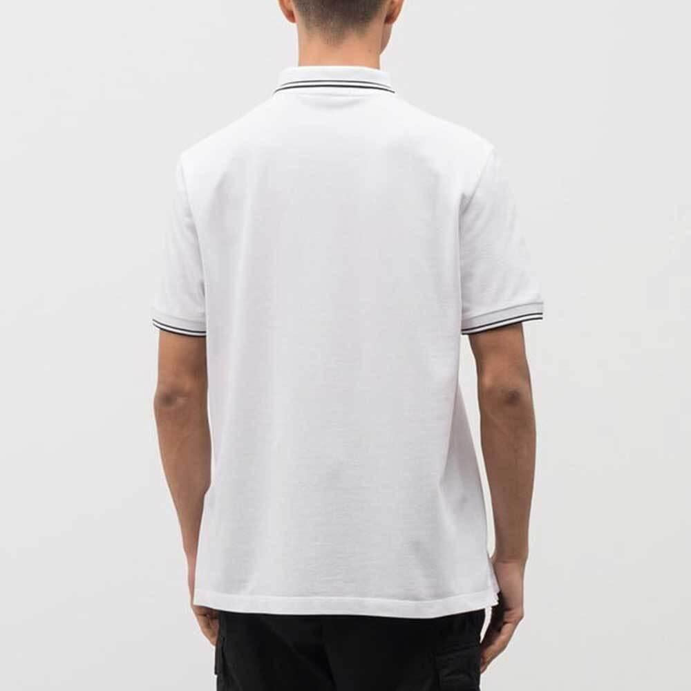STONE ISLAND Organic Cotton PK Polo Shirt White Men’s 2200010
