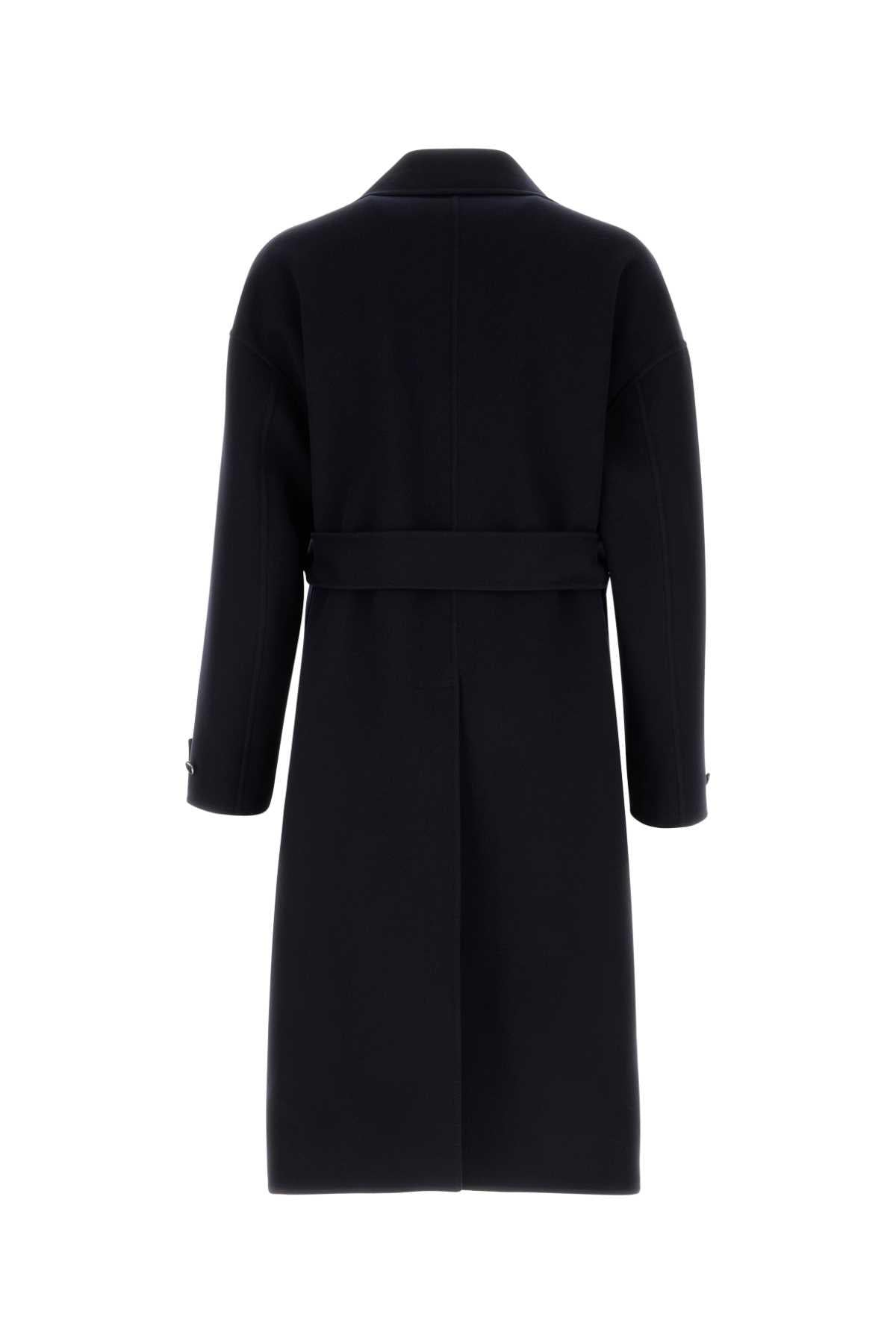 GUCCI Wool Blend Overcoat Men Navy