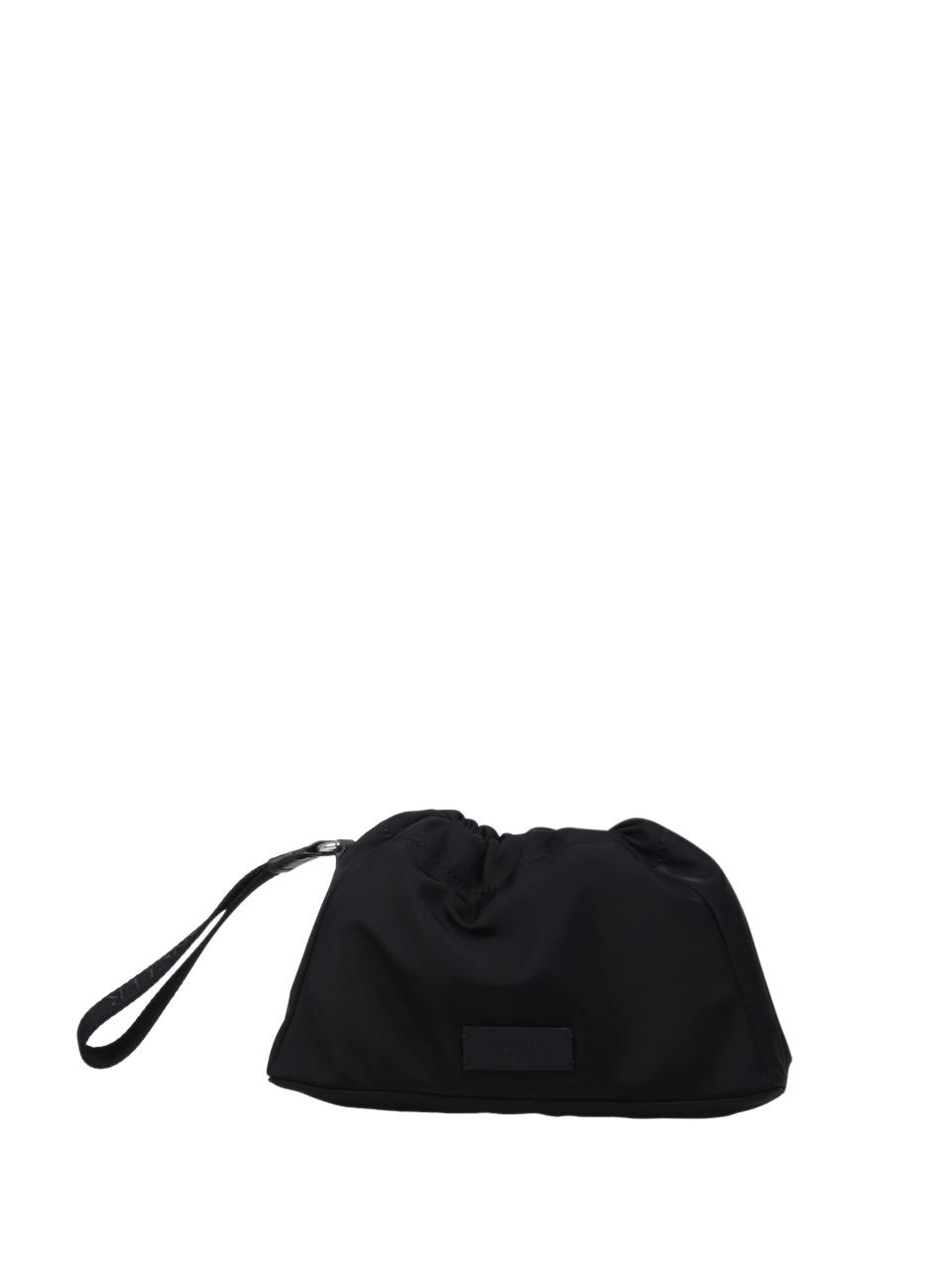 Moncler Nylon Pouch Black Zip Clutch Bag