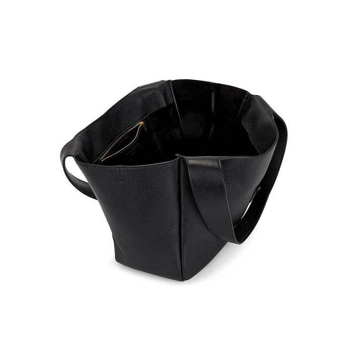 Saint Laurent Deer Skin Le 5A7 Tote Bag Black