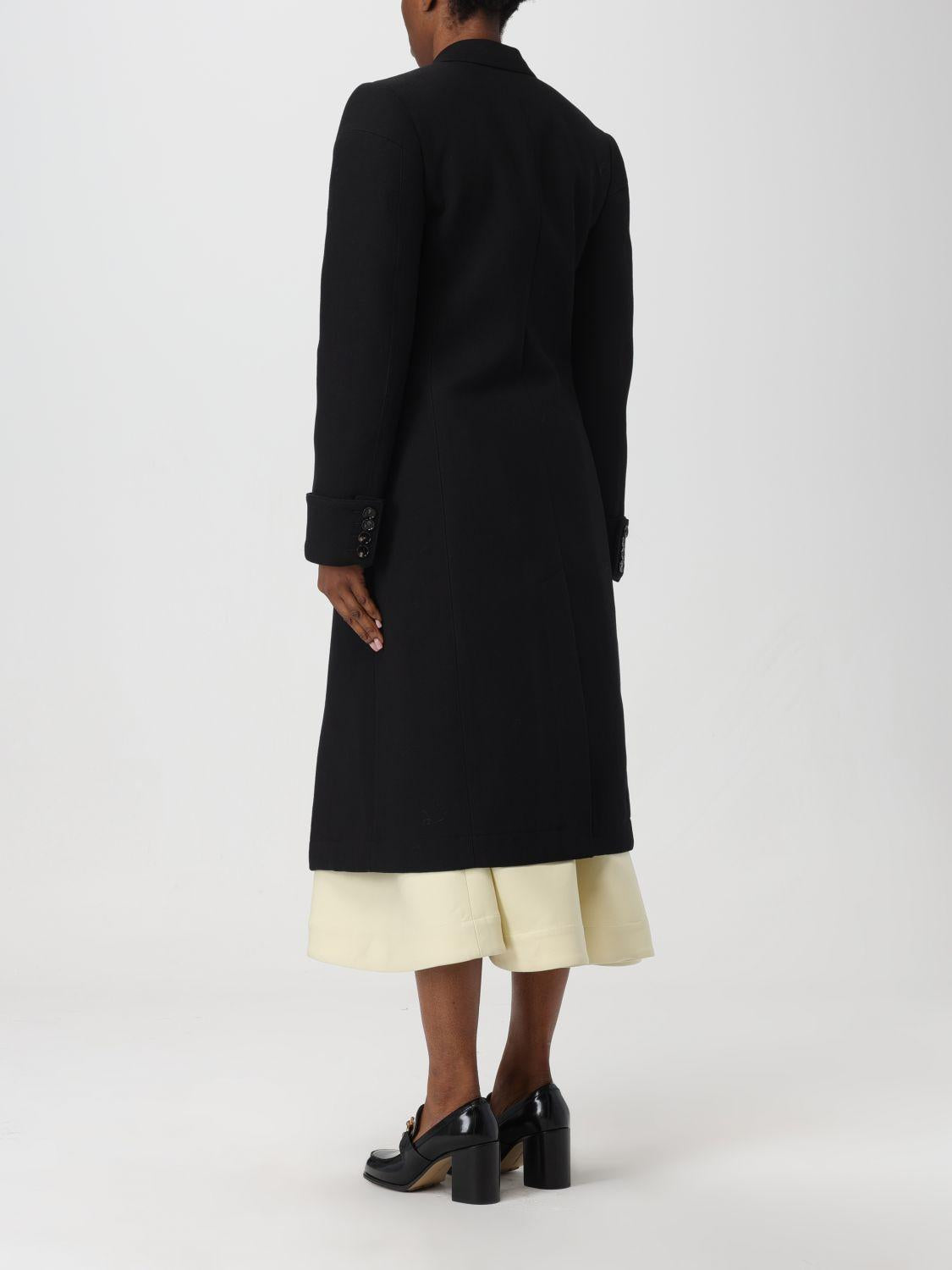 Bottega Veneta Black Wool Blend Long Coat