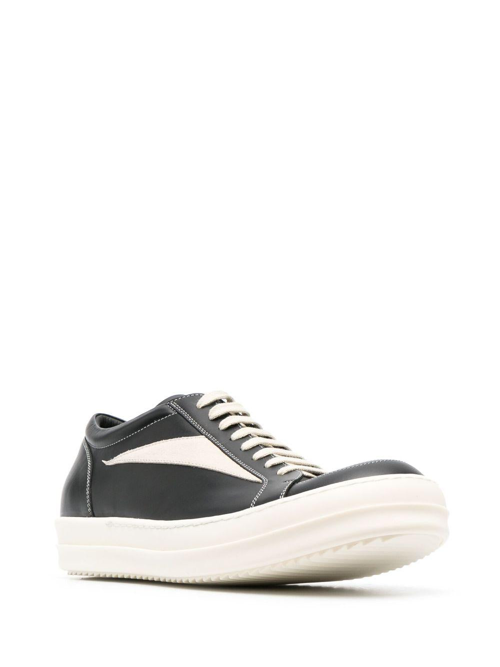 Rick Owens Women’s Vintage Sneakers Black Milk Low-Top Shoes