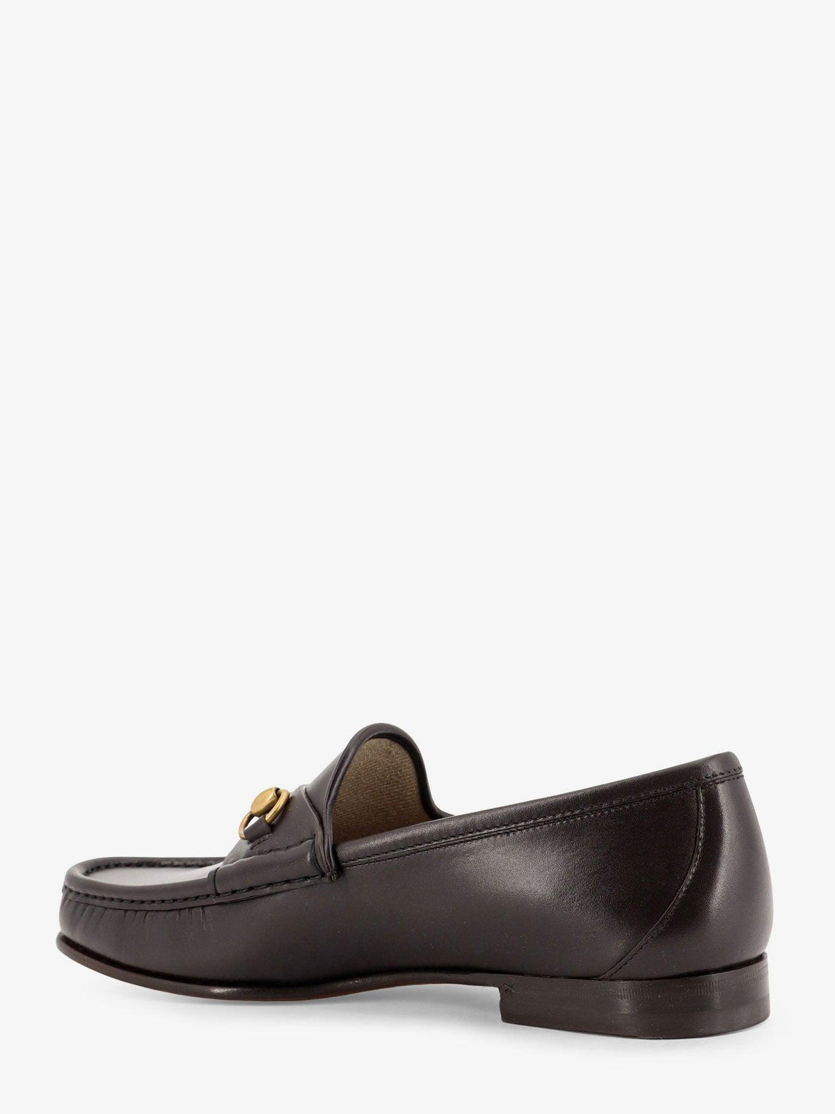 GUCCI Brown Leather Loafer Men's Dress Shoes