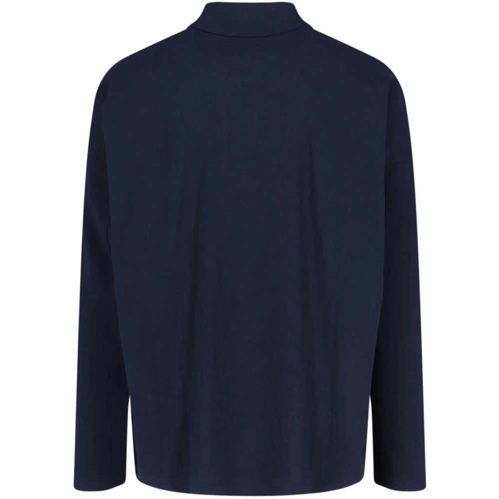 Vivienne Westwood ORB Logo Long Sleeve Polo Shirt Navy