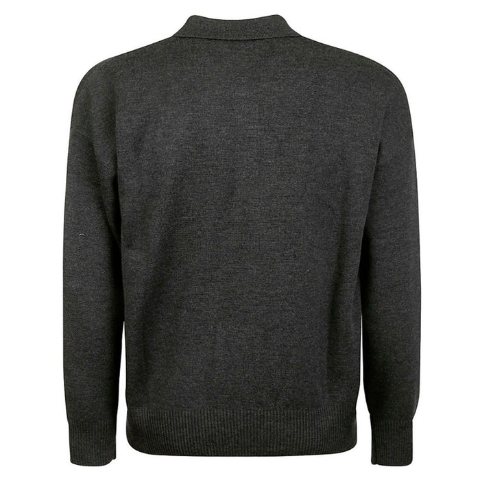 AMI Merino Wool Long Sleeve Polo Knit Unisex