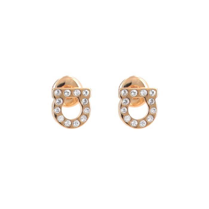 Ferragamo Gancini Crystal Earrings
