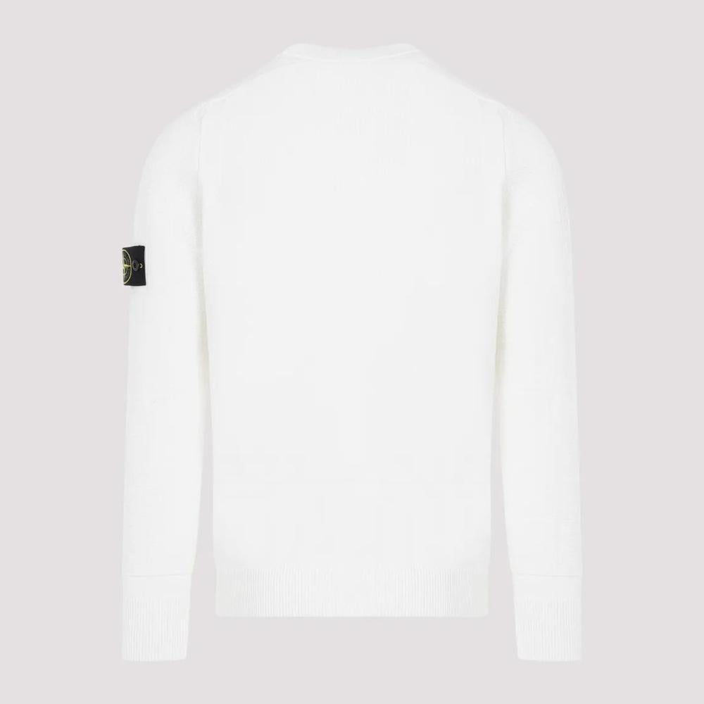STONE ISLAND Organic Cotton Crewneck Sweater Regular Fit Men’s Black
