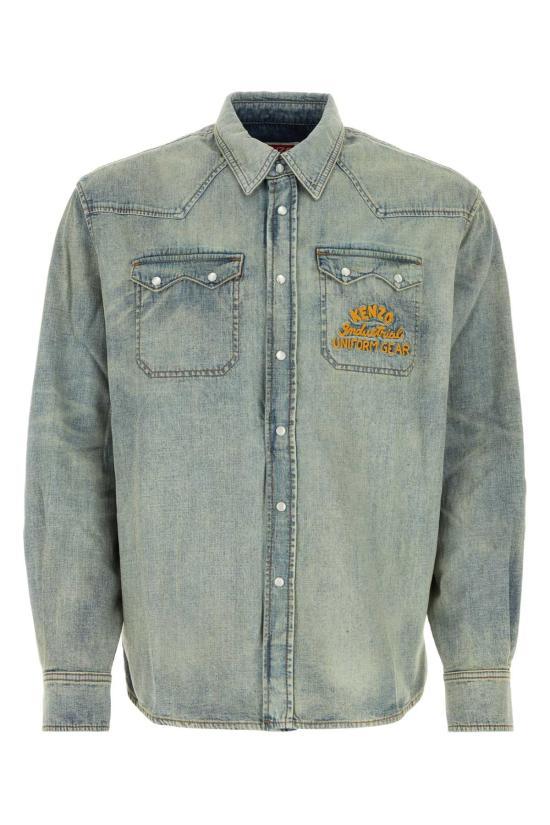 KENZO Denim Long-Sleeve Shirt FE55DC4136E8DY DOM