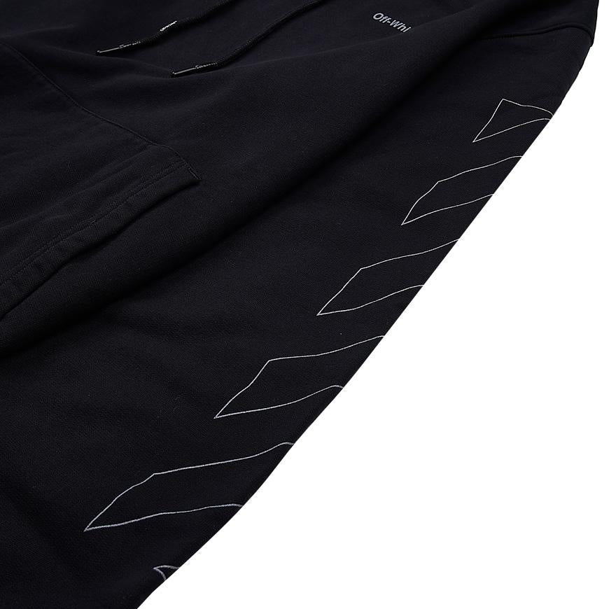 OFF WHITE Men's Diag Outline Slim Fit Hoodie OMBB097C99FLE0011010