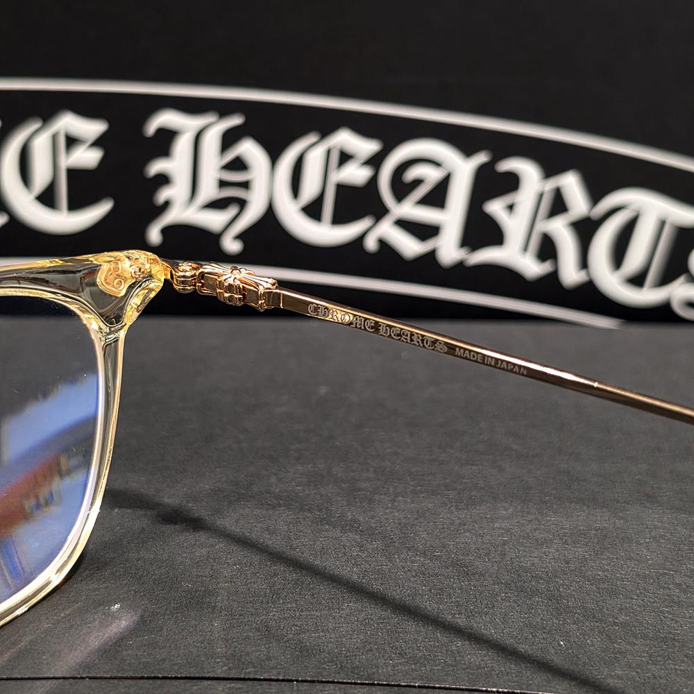 Chrome Hearts Shagas Yellow Clear Gold Eyeglasses