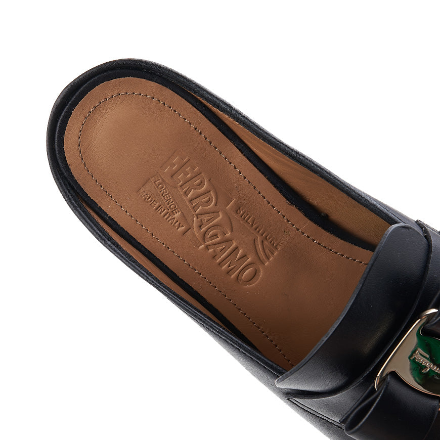 Ferragamo Black Vara Bow Tassel Women's Flat Mule Sandals 0758462 1