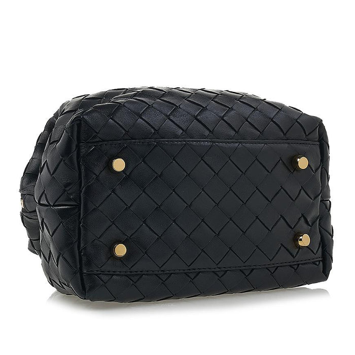 Bottega Veneta Intrecciato Leather Tote Bag Black