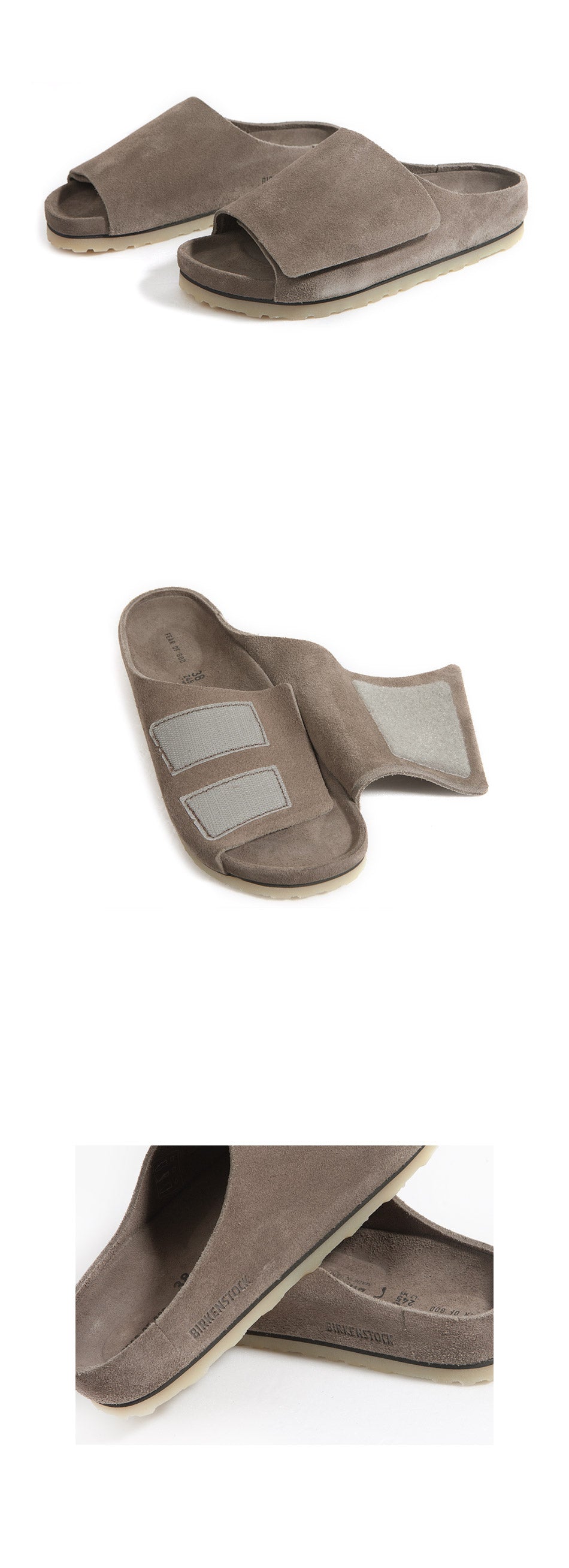 Fear of God suede slide sandals LOS FELIZ collaboration