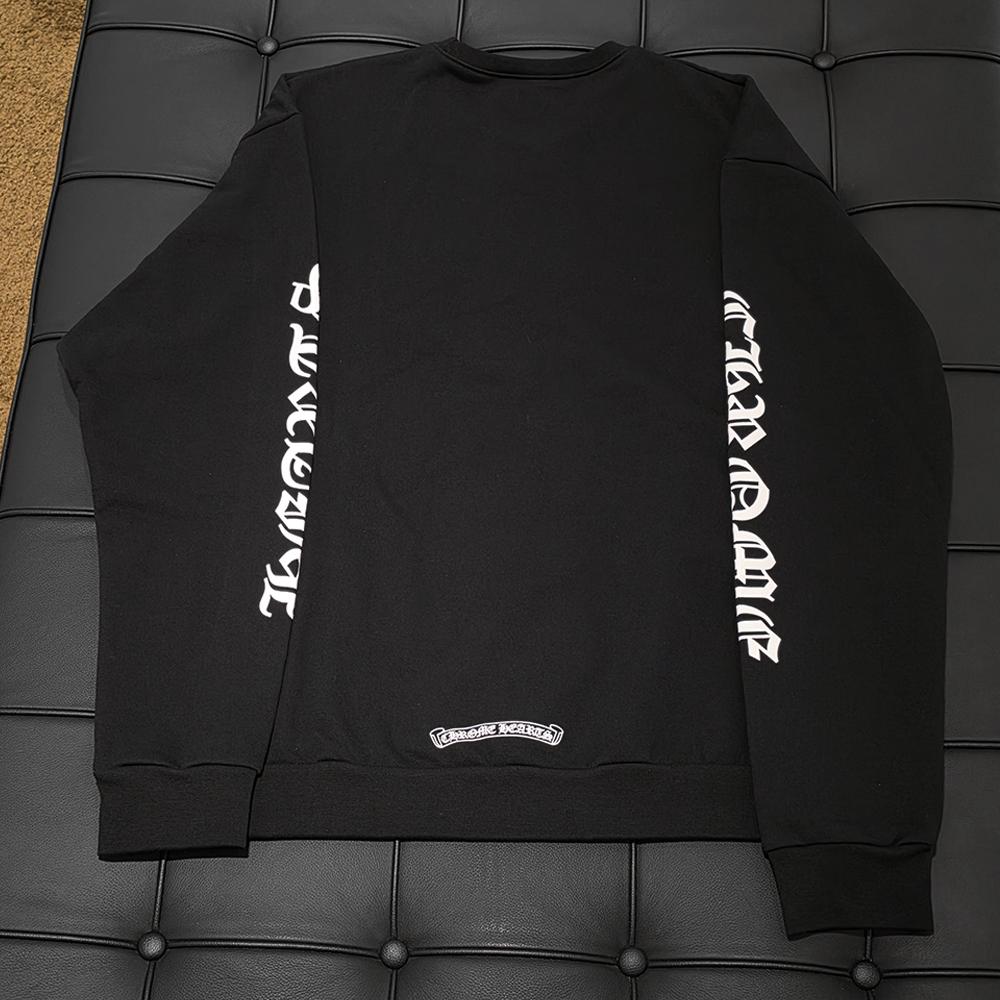 Chrome Hearts Black Crewneck Logo Sweatshirt Unisex