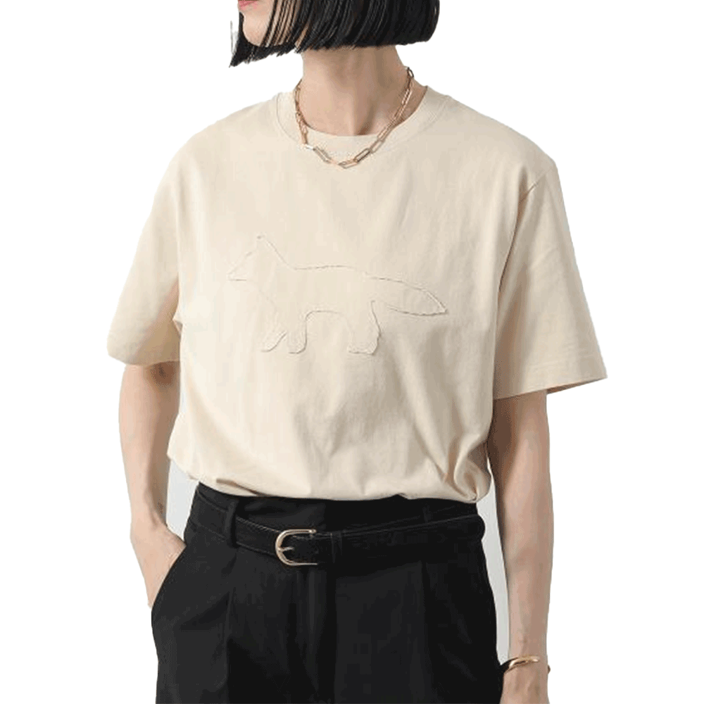 Maison Kitsune Craft Fox Graphic Short Sleeve T-Shirt OM00121 KJ0118 P205