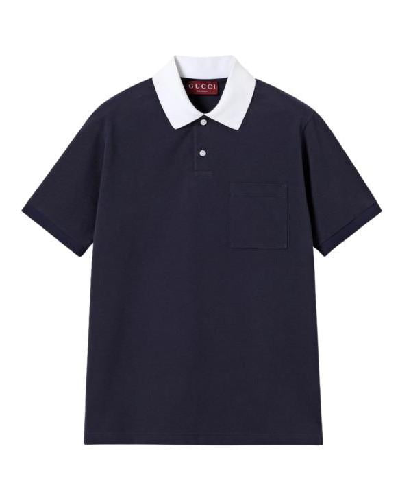GUCCI Stretch Cotton Piqué Polo Shirt