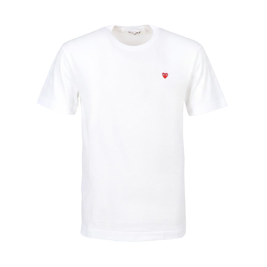 Comme des Garcons Small Red Heart Patch Unisex Short Sleeve T-Shir AX T304 051 2