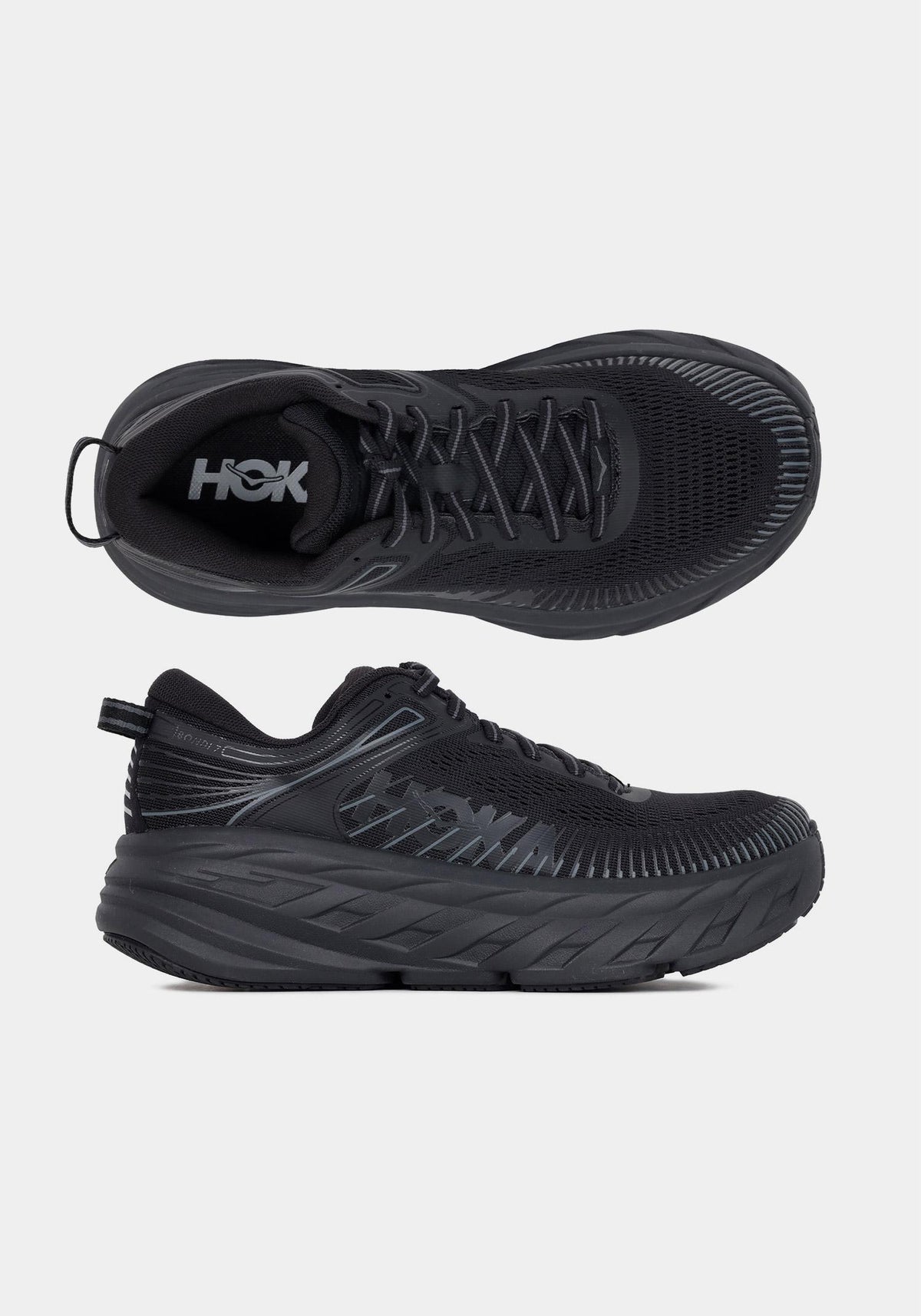 HOKA Black Bondi 7 Low-Top Sneakers 1110519 BBLC