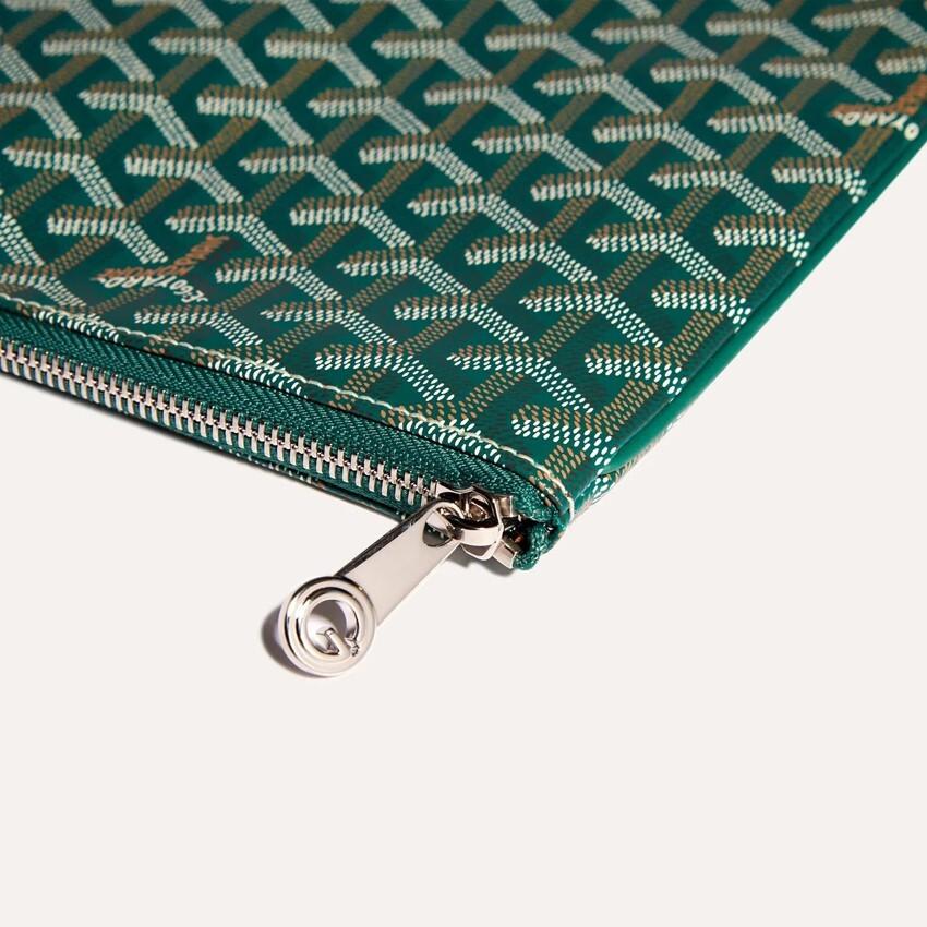 GOYARD Green Senat Clutch Pouch for Women