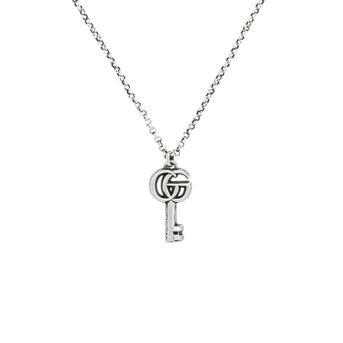 GUCCI Marmont GG Silver Necklace