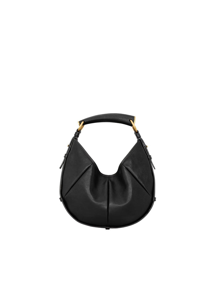 Saint Laurent Mombasa Leather Shoulder Bag Black