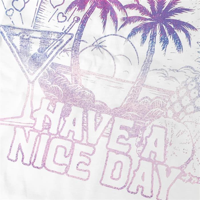 GANNI Relaxed Fit Cocktail Logo Short Sleeve T-Shirt T3918