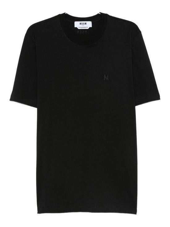 MSGM Black Short Sleeve T-Shirt Men’s Cotton Top 3940 MM125 25779899