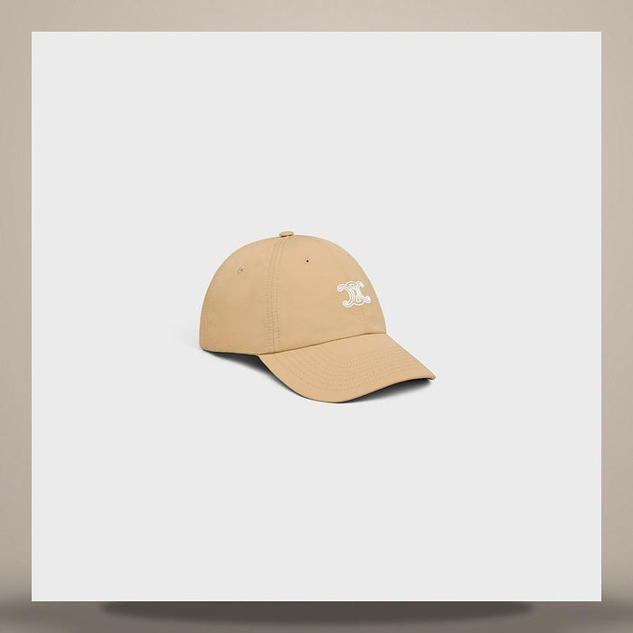 CELINE Triomphe Richelieu Nylon Beige Baseball Cap AA0IB3C56 02BG