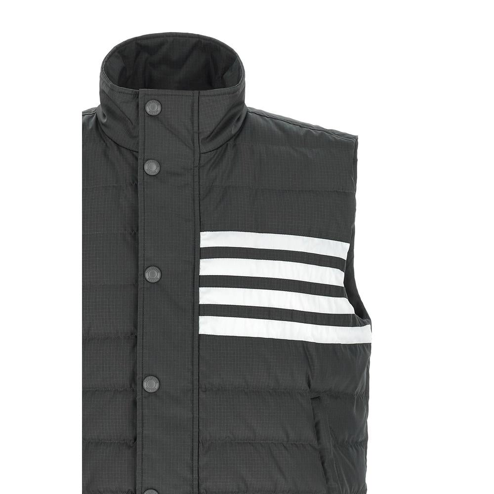 THOM BROWNE 4-Bar Stripe Men’s Puffer Vest Gray