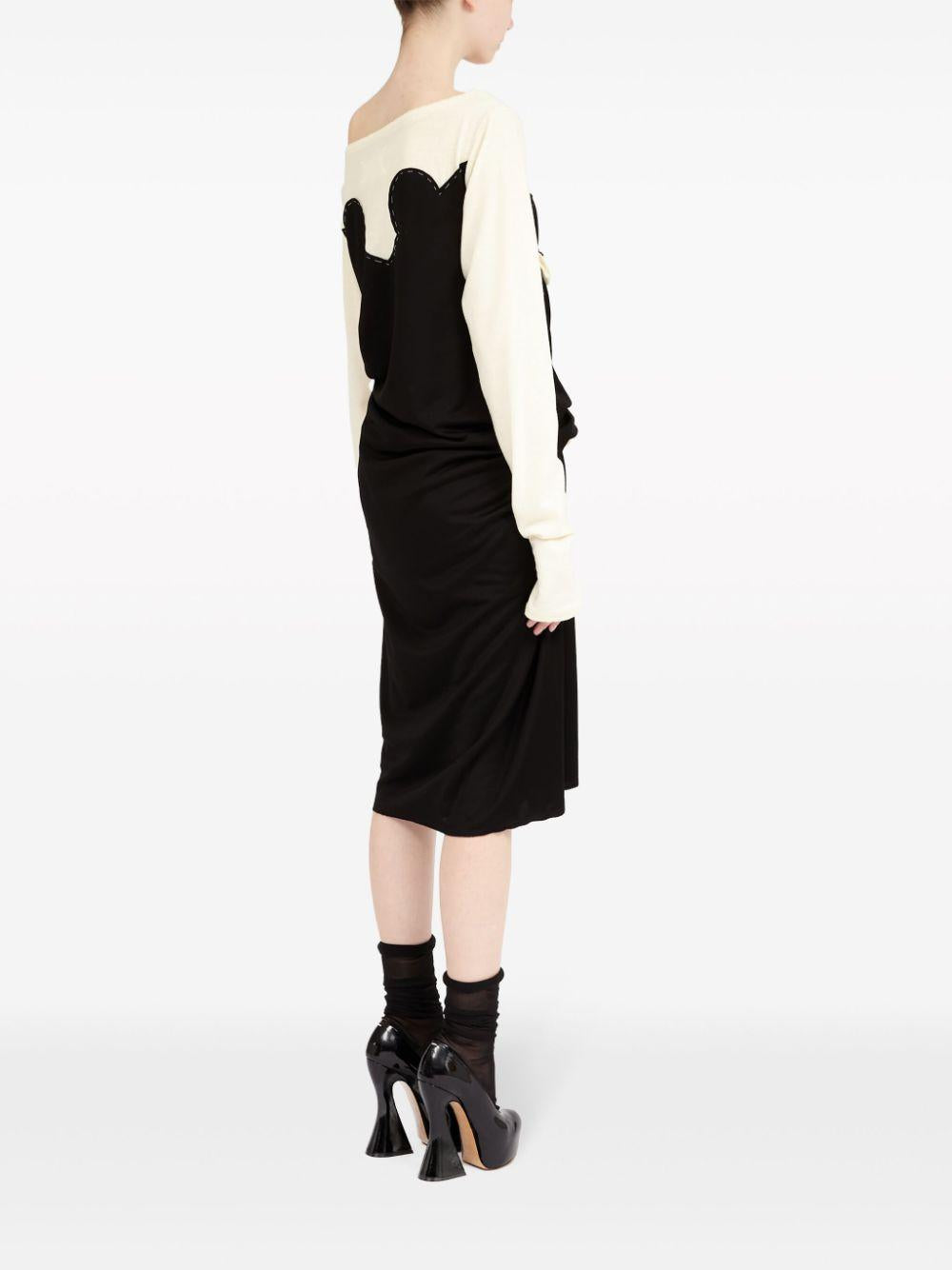 Maison Margiela Long Sleeve Midi Dress SS24 Black