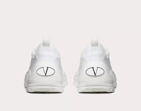 VALENTINO White Leather Low-Top Sneakers Women