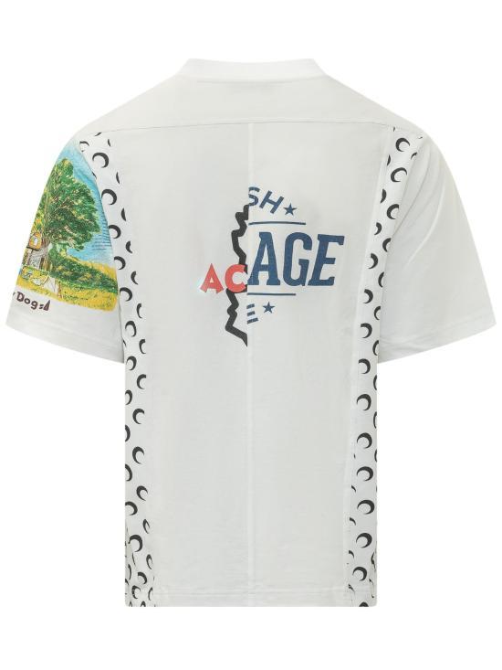 Marine Serre Upcycled Graphic T-Shirt White Men’s Top