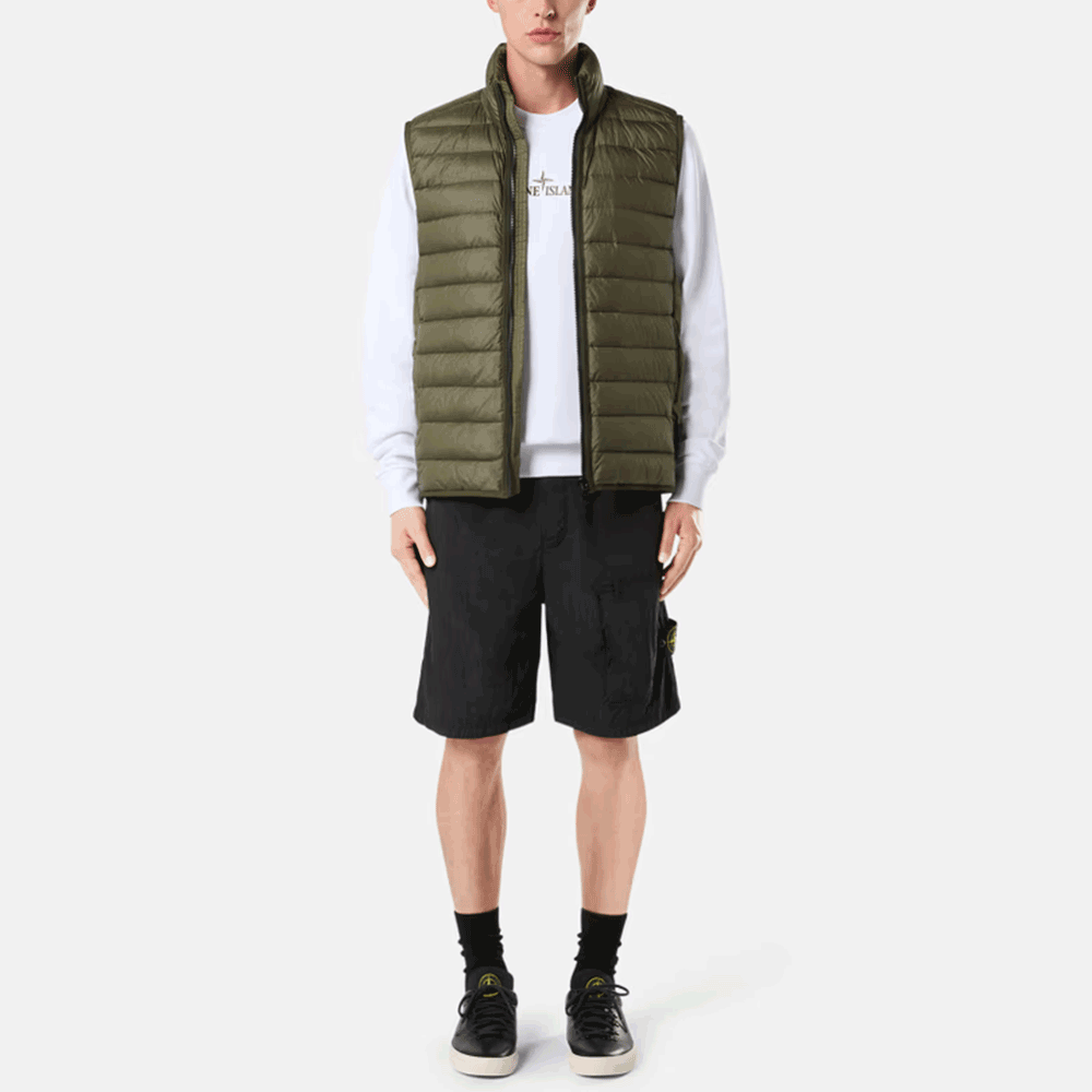STONE ISLAND Woven Chambers Down TC Padded Vest 8115G0724 V0059