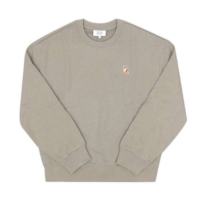 Maison Kitsune Standing Fox Comfort Sweatshirt Men Gray Cotton