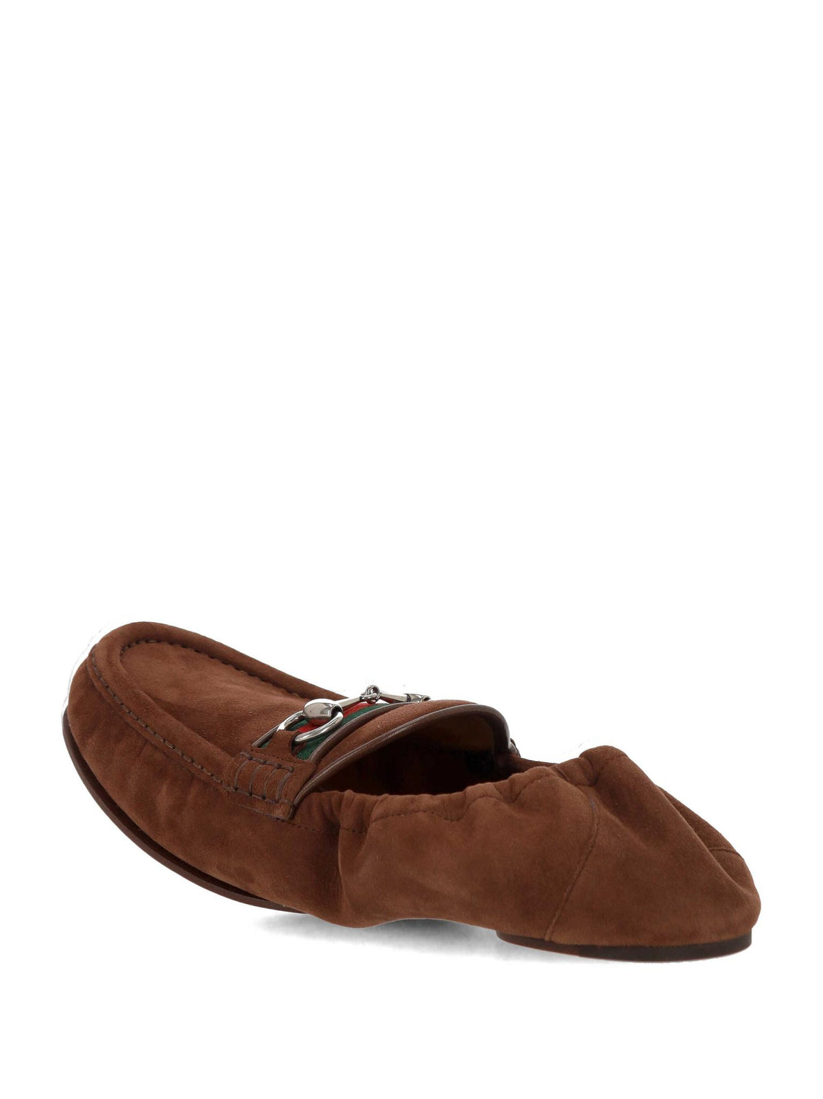 GUCCI Brown Leather Loafer Men's Dress Shoes
