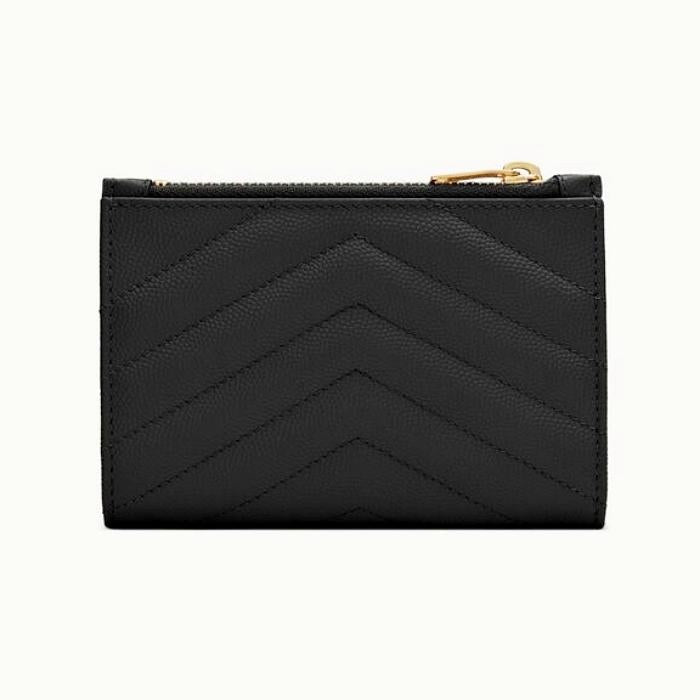 Saint Laurent Cassandre Matelassé Bifold Zip Wallet 668287BOW011000