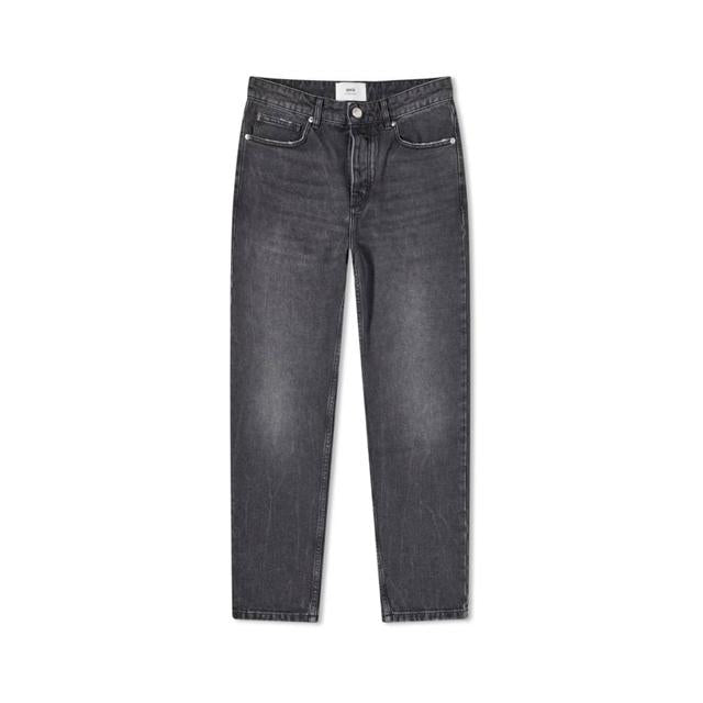 AMI Vintage Black Tapered Fit Denim Jeans Men