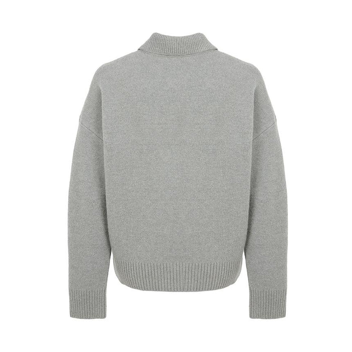 AMI Unisex Collar Knit Sweater UPL408 KN0135 058